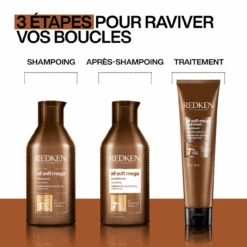 Soin Sans Rinçage Hydratant All Soft Mega Curls Redken 150ml -Style & Brillance rdk7 routine 03812.1684847326